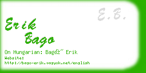 erik bago business card